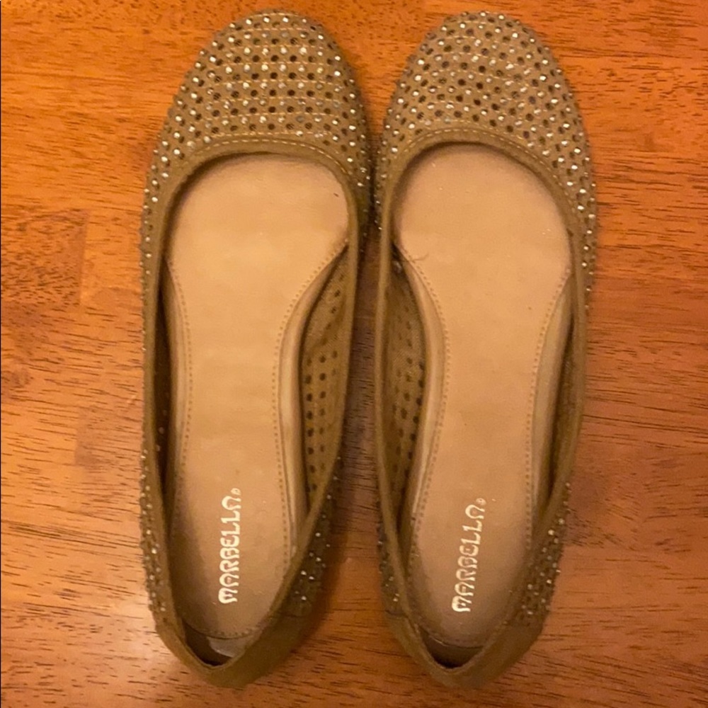 Tan studded shoes